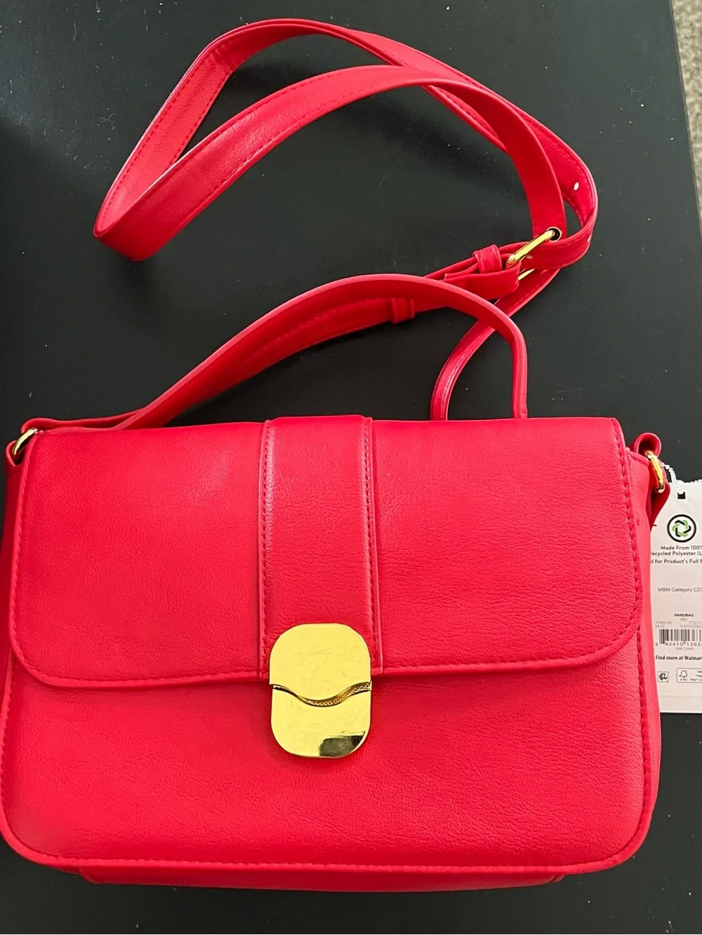 Time and Tru Red Crossbody Bag with Gold Hardware - Picture 1 of 6
